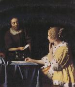 Jan Vermeer Misterss and Maid (mk30) china oil painting reproduction